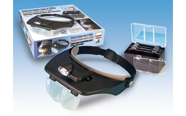 ARTESANIA LATINA Hands Free Magnifier Glasses With 2 Led Lights Modelling Tool