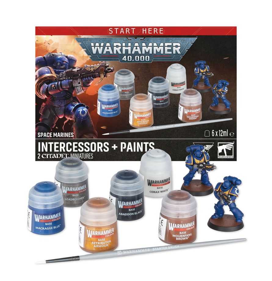 WARHAMMER 40K Space Marines: Intercessors + Paints