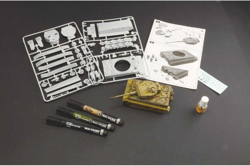 1:56 ITALERI PZ. KPFW. VI TIGER I AUSF. E STARTER SET