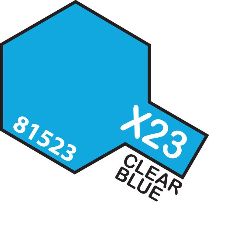 Tamiya Mini X-23 CLEAR BLUE 10ml Acrylic Paint