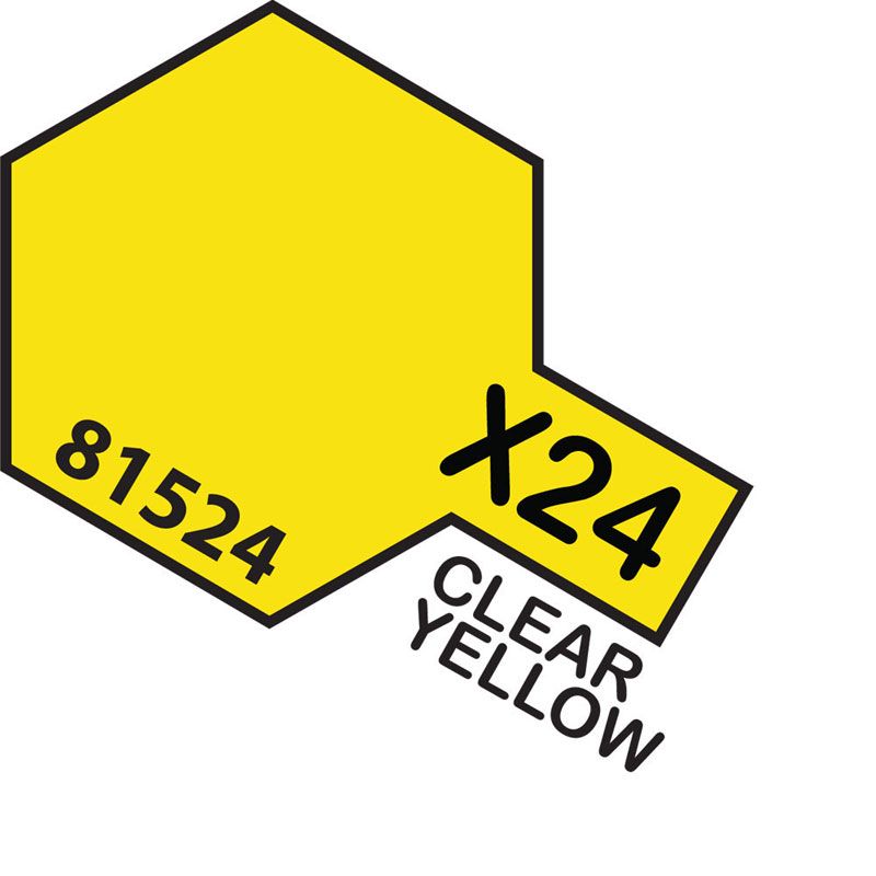 Tamiya Mini X-24 CLEAR YELLOW 10ml Acrylic Paint
