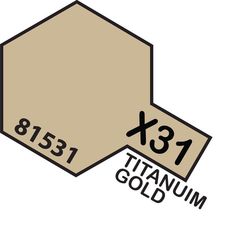 Tamiya Mini X-31 TITANIUM GOLD 10ml Acrylic Paint