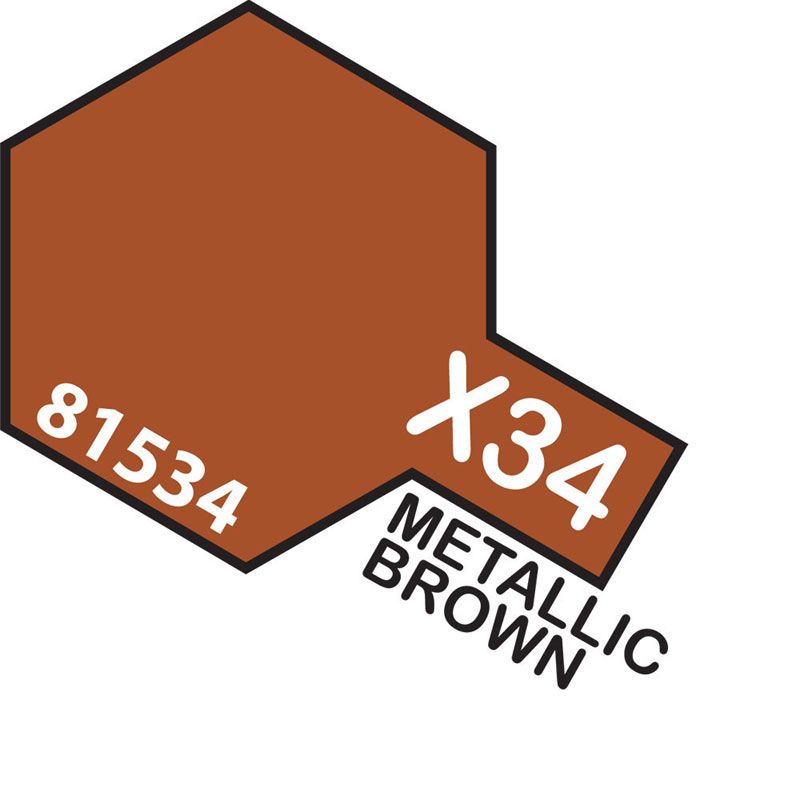 Tamiya Mini X-34 METALLIC BROWN 10ml Acrylic Paint