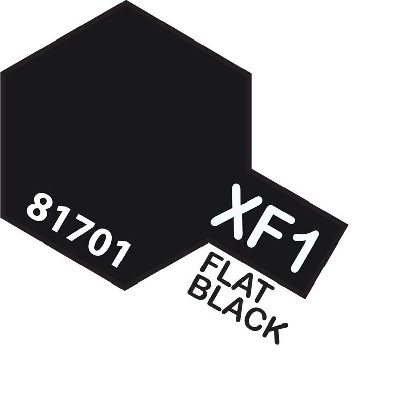 Tamiya Mini XF-1 FLAT BLACK 10ml Acrylic Paint