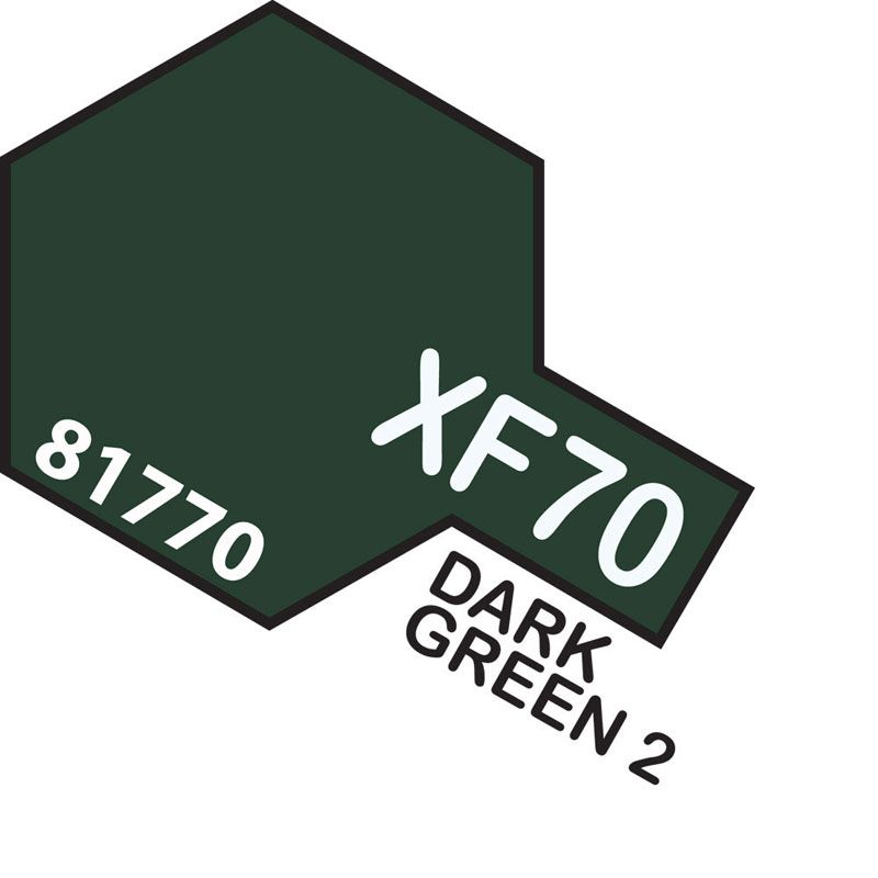 Tamiya Mini XF-70 DARK GREEN 2 10ml Acrylic Paint