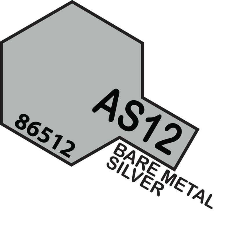TAMIYA AS-12 BARE-MERAL SILVER SPRAY PAINT