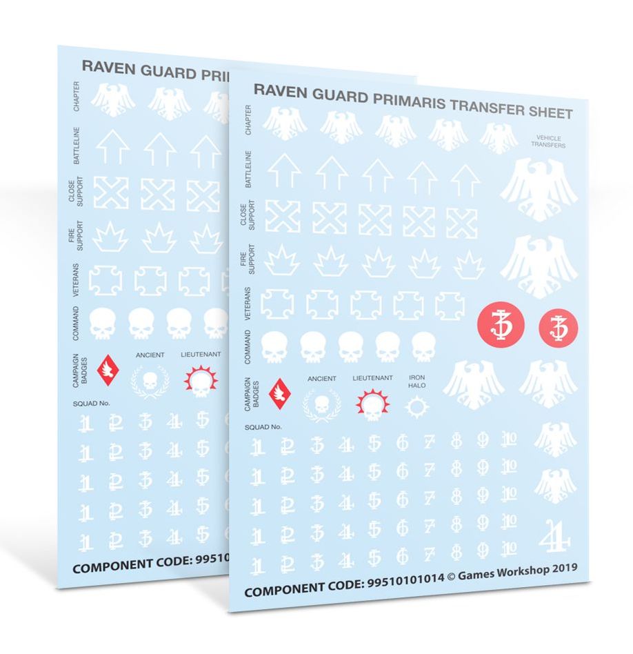 WARHAMMER 40K Raven Guard Primaris Upgrades and Transfers