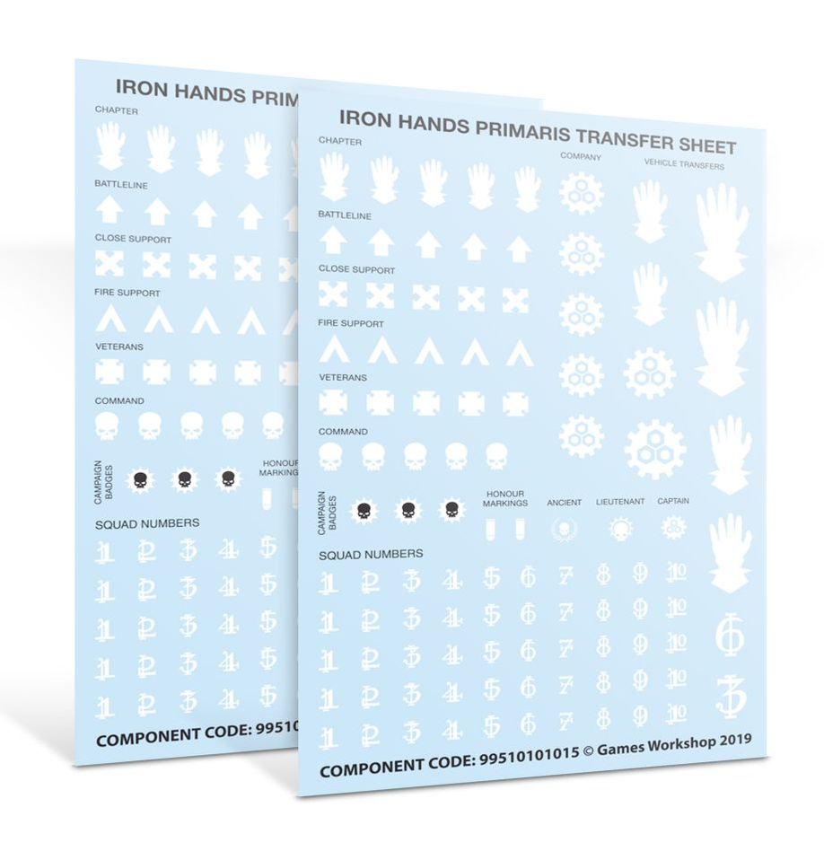 WARHAMMER 40K Iron Hands Primaris Upgrades and Transfers