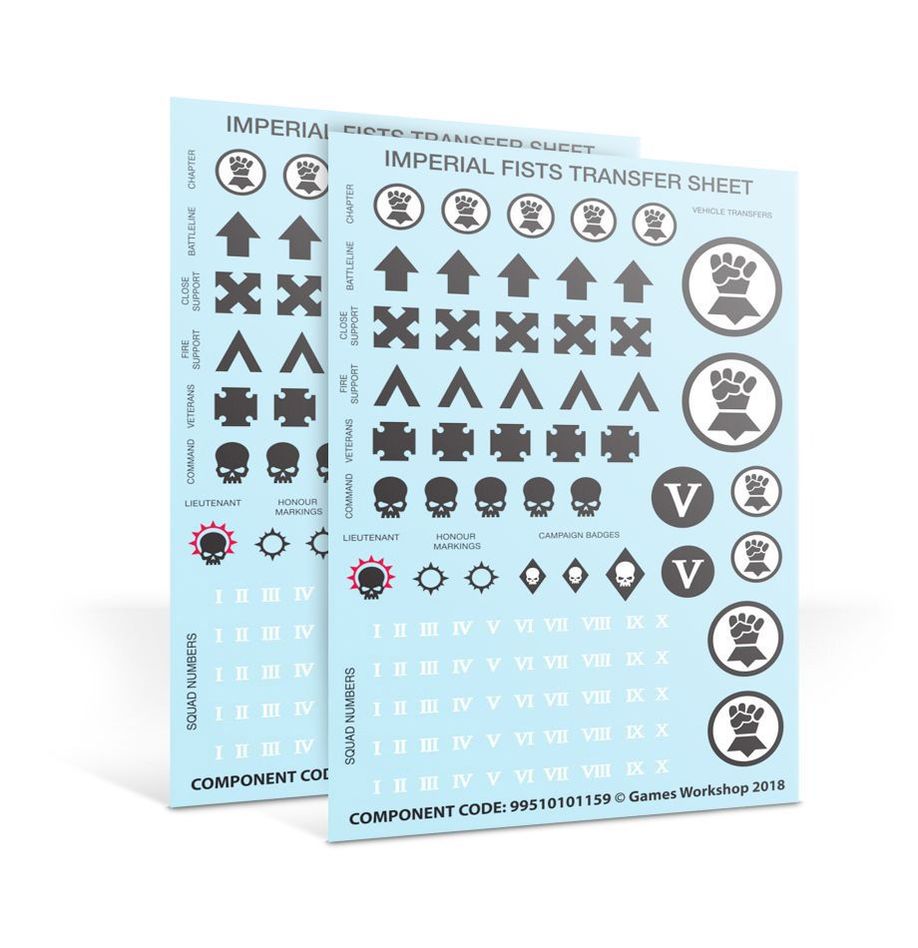 WARHAMMER 40K Imperial Fists Primaris Upgrades and Transfers