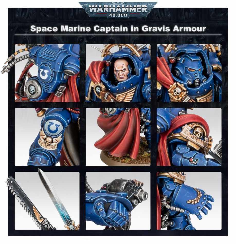 WARHAMMER 40K Space Marines: Captain in Gravis Armour