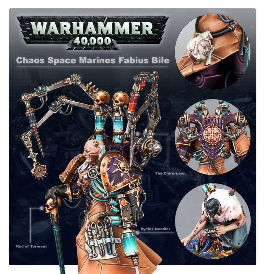 WARHAMMER 40K Chaos Space Marines: Fabius Bile