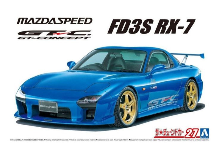 1:24AOSHIMA MAZDA SPEED FD3S RX-7 A-SPEC GT-C 99 Plastic Model Kit
