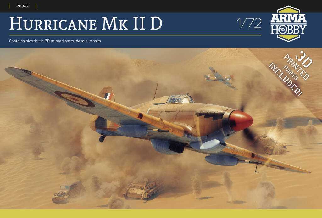 1:72 Arma Hobby Hurricane Mk II D Plastic Model Kit