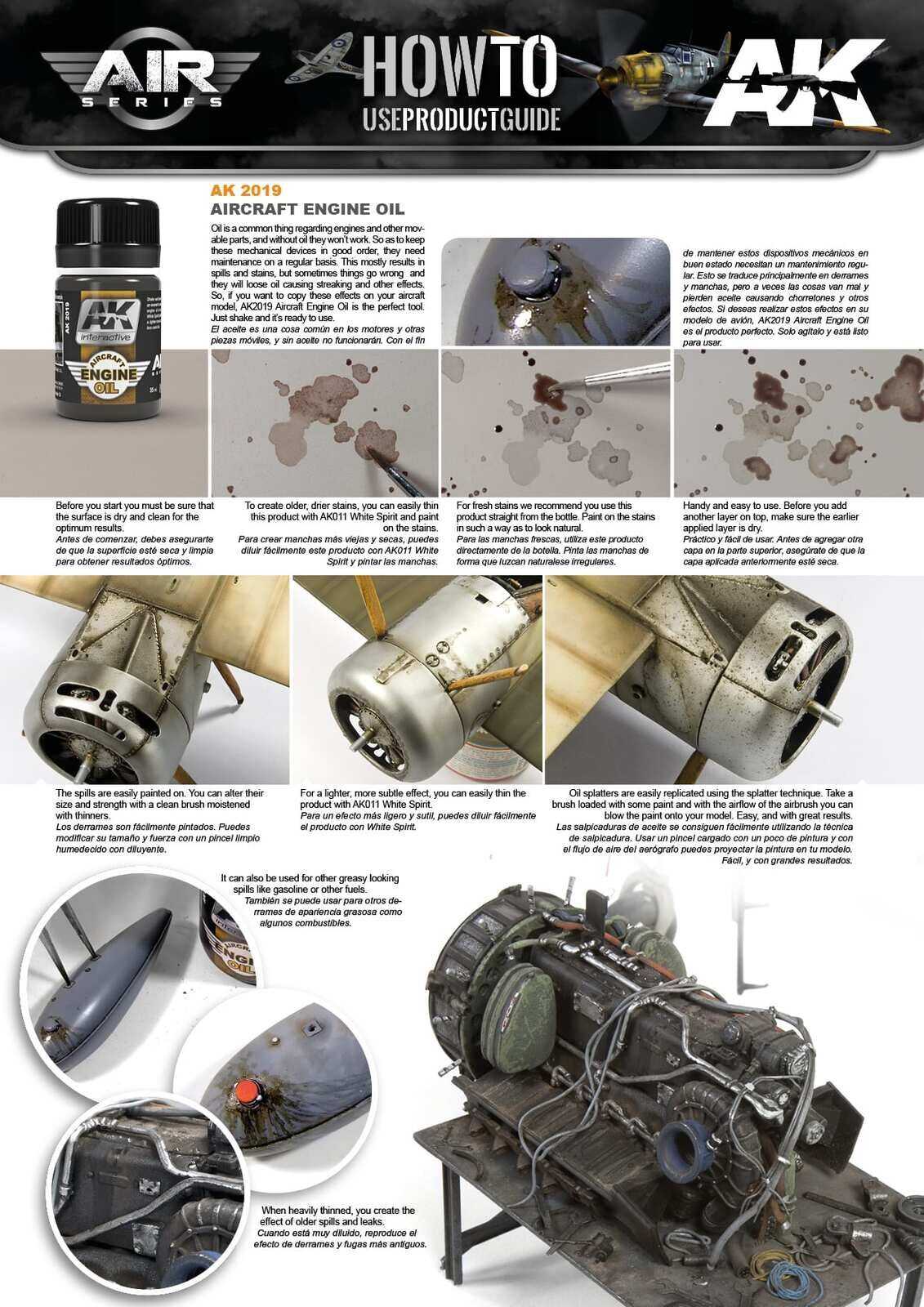 AK Interactive Weathering: Aircraft Engine Oil 35ml Enamel Paint