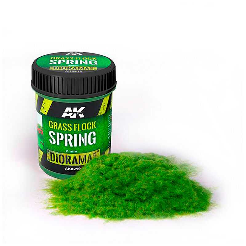 AK Interactive Dioramas: Grass Flock 2mm Spring
