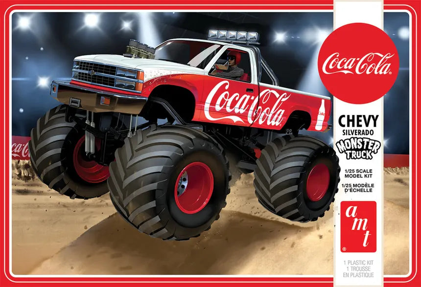 1:25 AMT 1988 Chevy Silverado Monster Truck (Coca-Cola) Plastic Model Kit