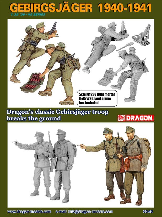 1:35 DRAGON German Gebirsjager Plastic Model Kit
