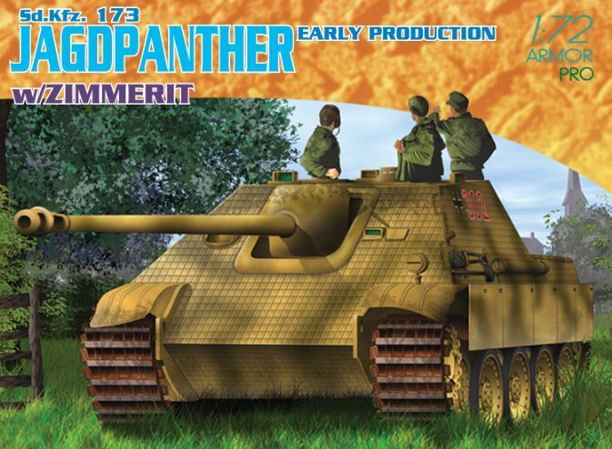 1:72 DRAGON Jagdpanther Early w/ Zimmerit Plastic Model Kit