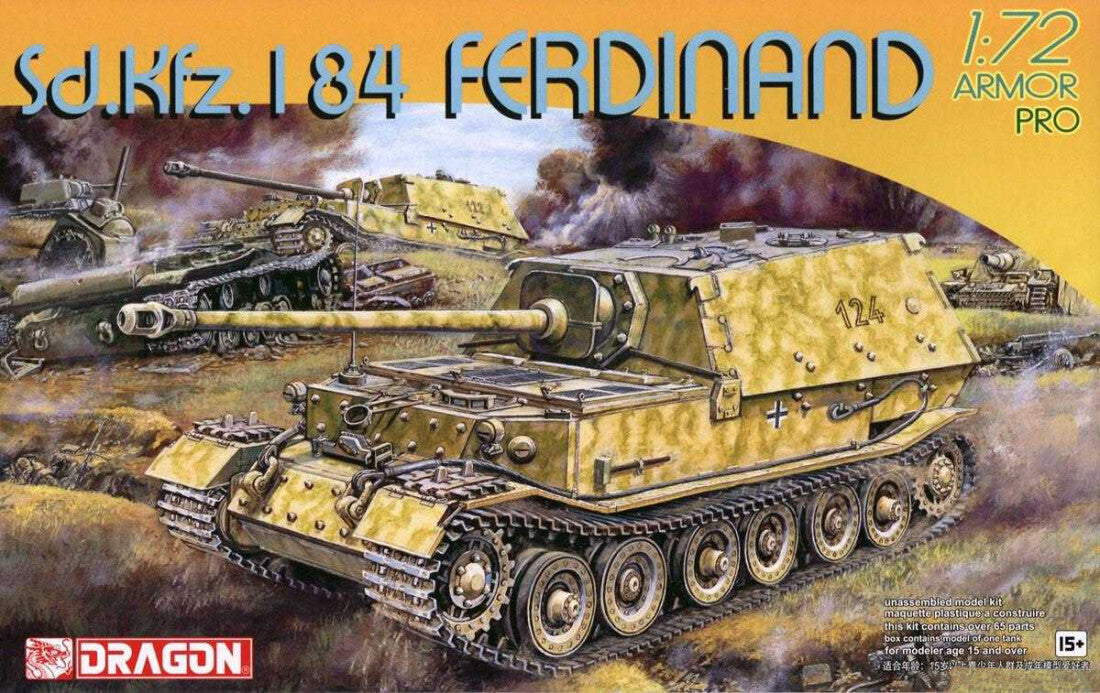 1:72 DRAGON Sd.Kfz.184 Ferdinand Plastic Model Kit