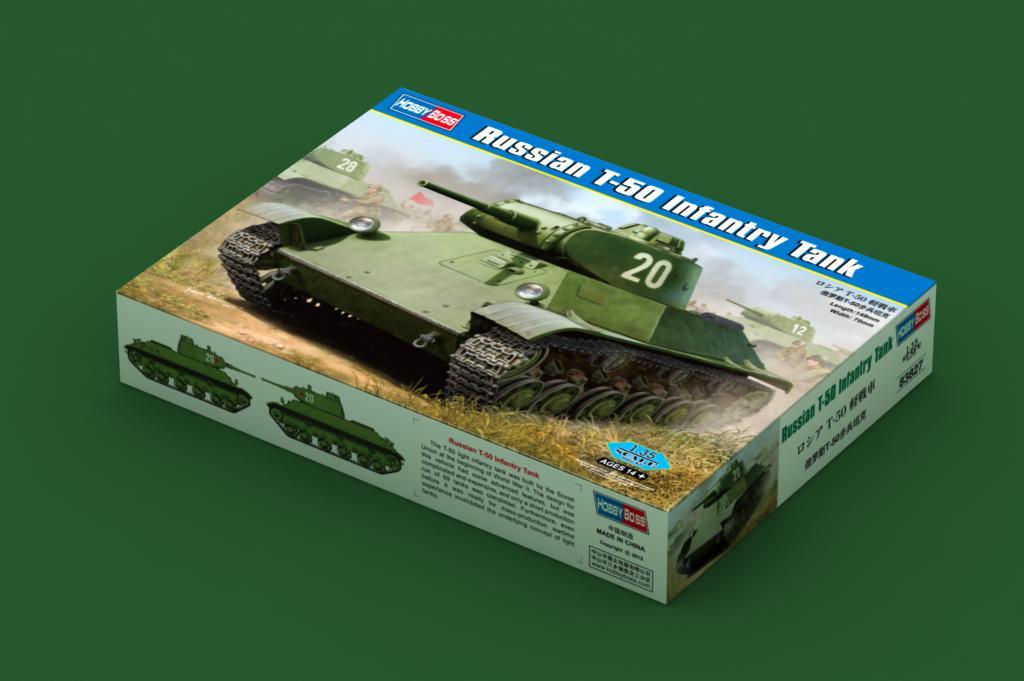 1:35 HobbyBoss Russian T-50 Infantry Tank Plastic Model Kit