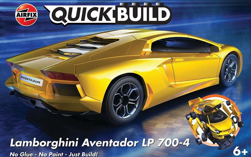 AIRFIX QUICKBUILD LAMBORGHINI AVENTADOR - YELLOW Plastic Model Kit