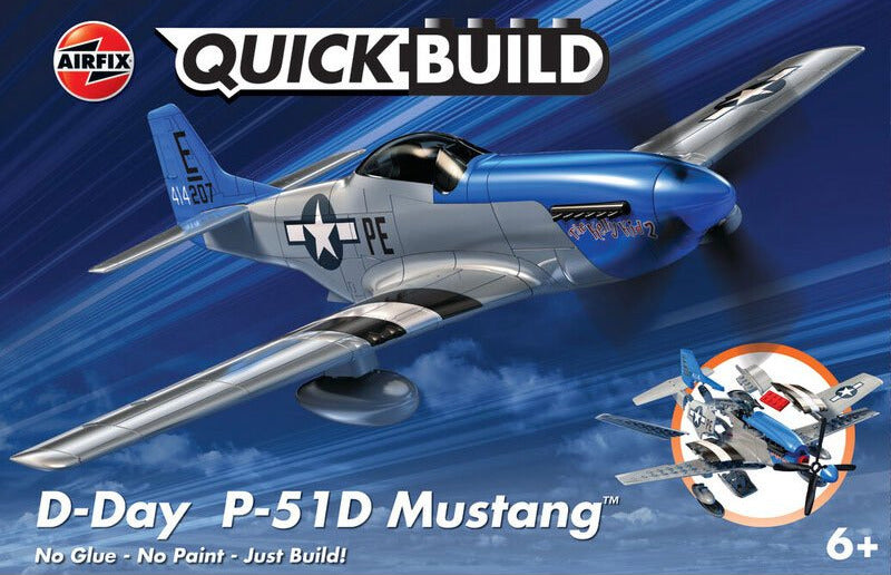AIRFIX QUICKBUILD D-DAY MUSTANG Plastic Model Kit