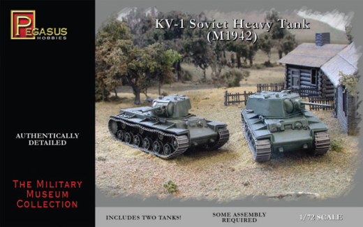 1:72 PEGASUS KV-1 Soviet Heavy Tanks kit (2 per pack)