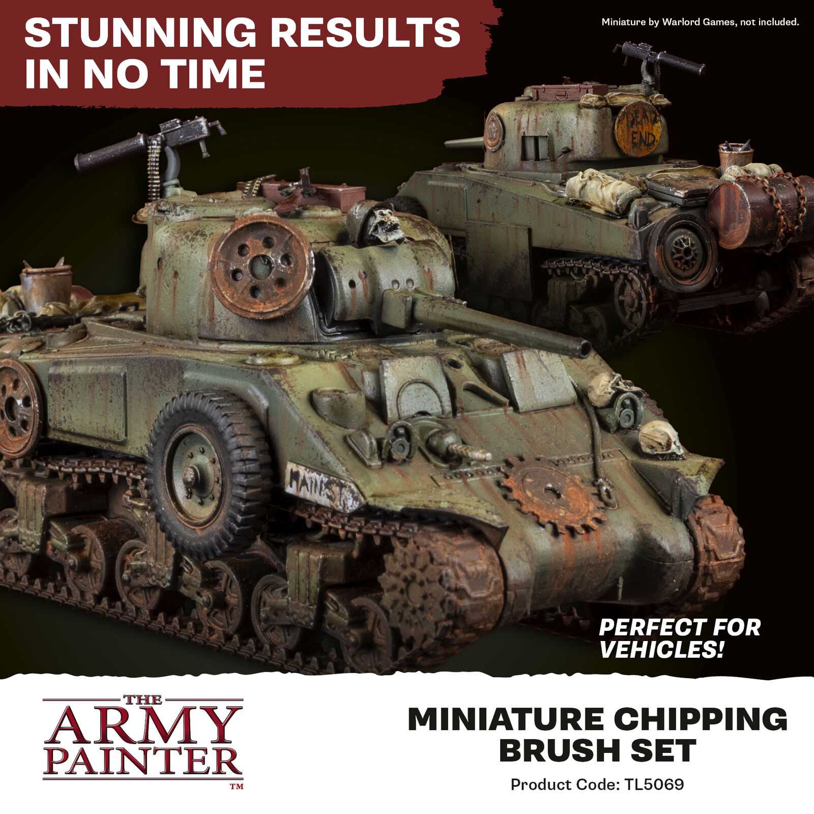 The Army Painter Miniature Chipping Brush Set
