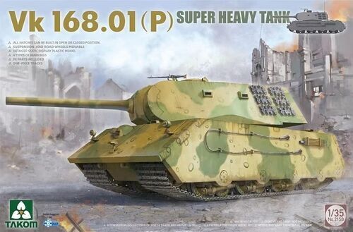 1:35 TAKOM Vk 168.01(P) Super Heavy Tank Plastic Model Kit