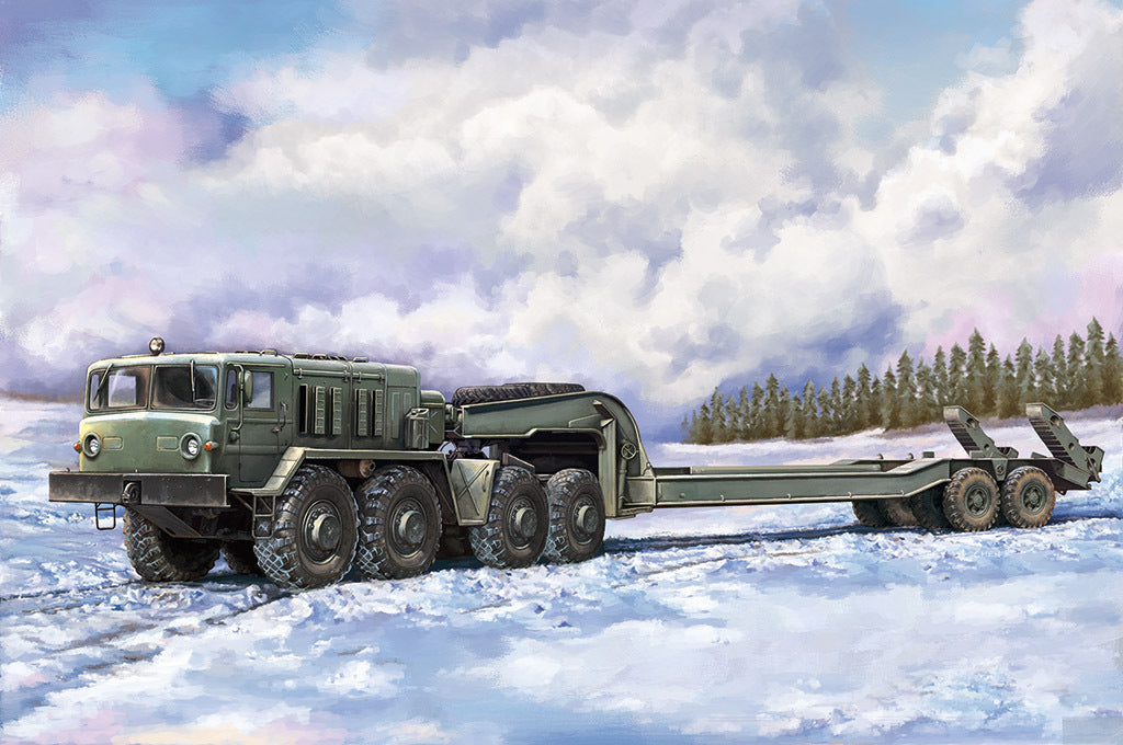 1:72 TRUMPETER MAZ-537G intermediate type with MAZ/ChMZAP 5247G semi-trailer Plastic Model Kit
