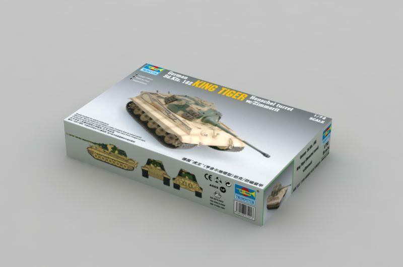1:72 TRUMPETER King Tiger Henschel Turret w/Zimmerit Plastic Model Kit