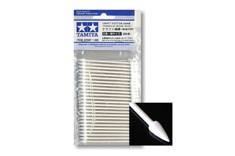 Tamiya 87105 Craft Cotton Swabs – 50 Pieces, Made In Japan