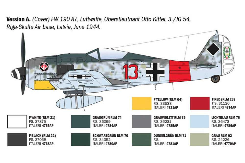 1:72 ITALERI FW 190 A-8/F WWII ACES