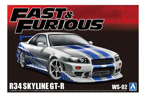 1:24 AOSHIMA Fast & Furious R34 SKYLINE GT-R