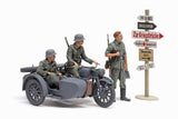 1:35 TAMIYA GERMAN KS600 MOTORCYCLE AND SIDECAR Plastic Model Kit