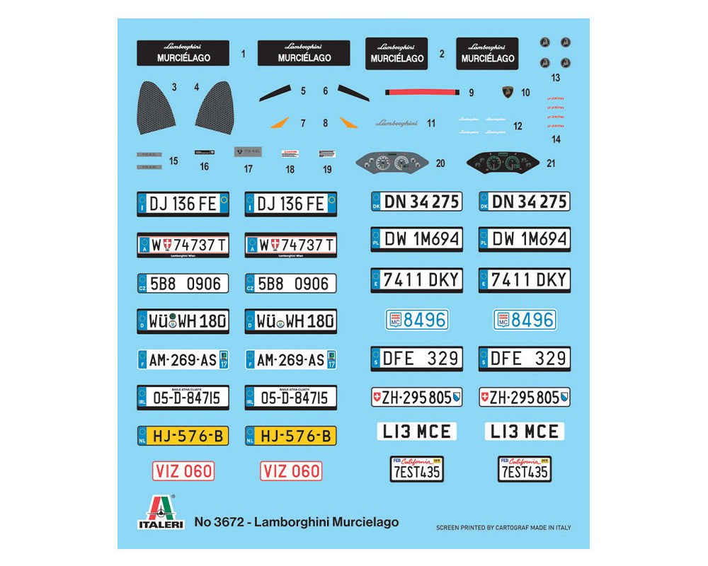 1:24 ITALERI LAMBORGHINI MURCIELAGO Plastic Model Kit