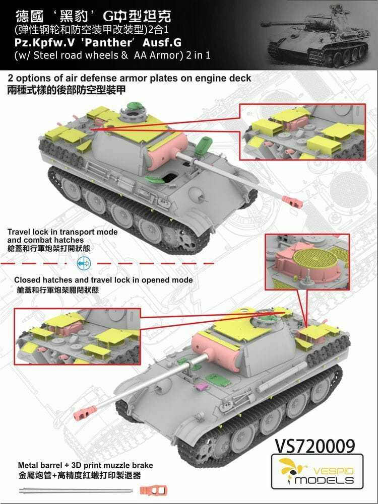 1:72 Vespid Pz.Kpfw.V ‘Panther’Ausf.G Plastic Model Kit