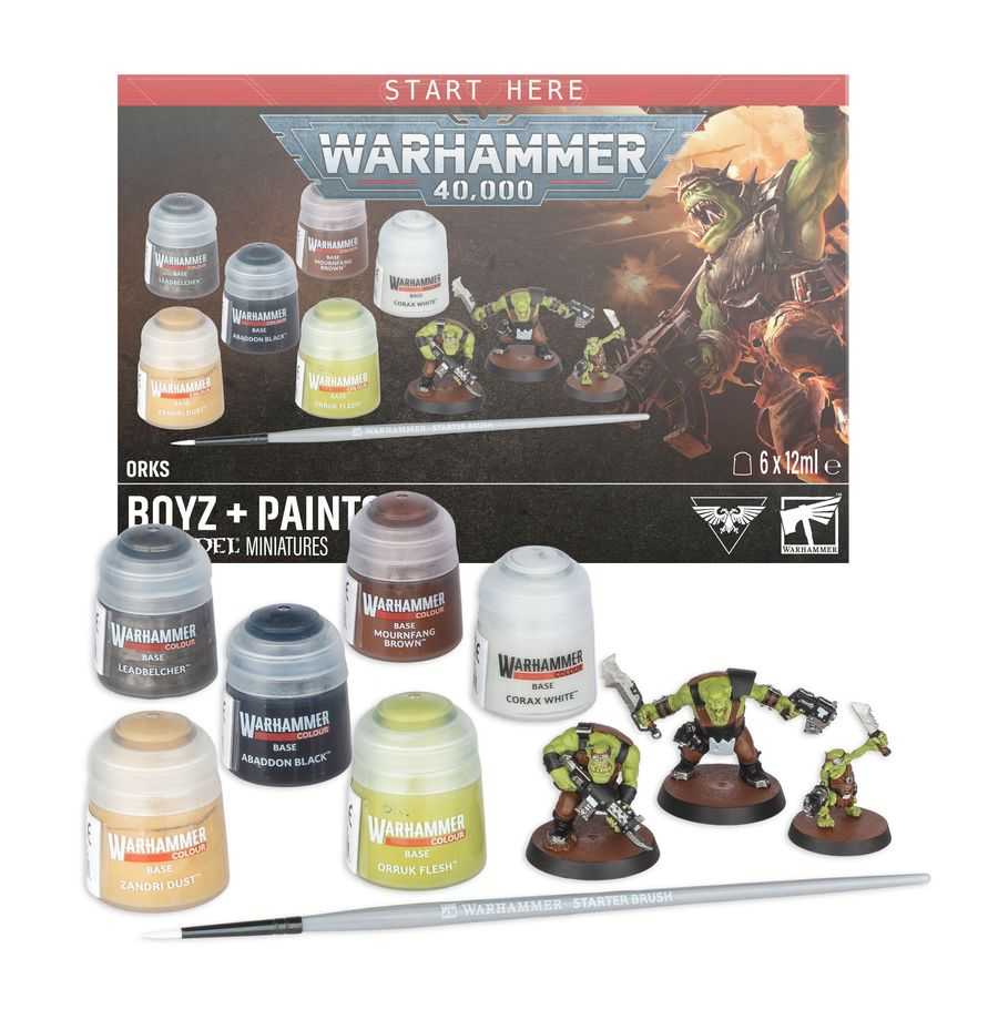 WARHAMMER 40K Orks: Boyz + Paints