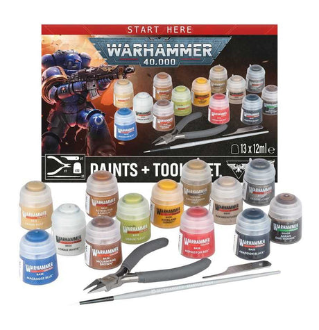 Warhammer 40K: Paint + Tools set