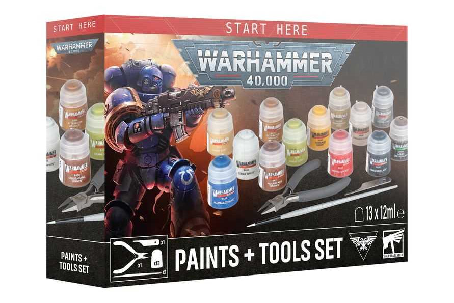 Warhammer 40K: Paint + Tools set