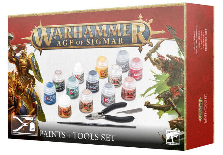 WARHAMMER Age of Sigmar: Paints + Tools Set