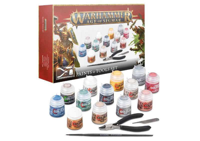 WARHAMMER Age of Sigmar: Paints + Tools Set