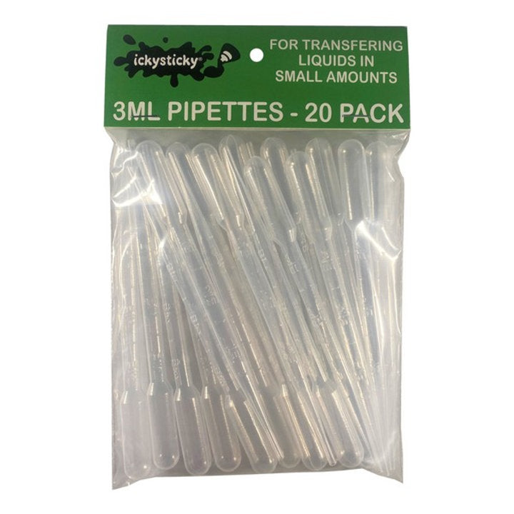 Ickysticky PIPETTES 3ml 20 PACK