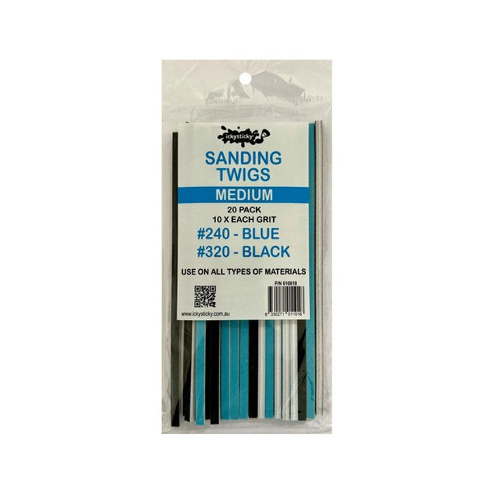 Ickysticky SANDING TWIGS - MEDIUM 20pack