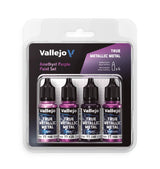 Vallejo True Metallic Metal Amethyst Purple - 4 Colour Paint Set
