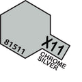 Tamiya Mini X-11 CHROME SILVER 10ml Acrylic Paint