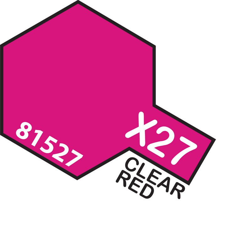 Tamiya Mini X-27 CLEAR RED 10ml Acrylic Paint