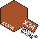 Tamiya Mini X-34 METALLIC BROWN 10ml Acrylic Paint
