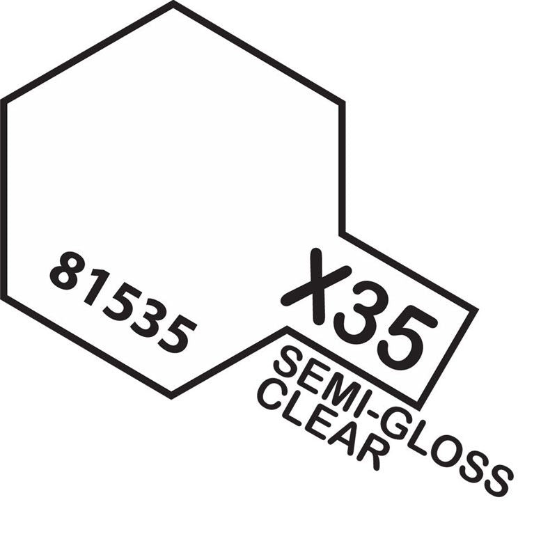 Tamiya Mini X-35 SEMI GLOSS CLEAR 10ml Acrylic Paint