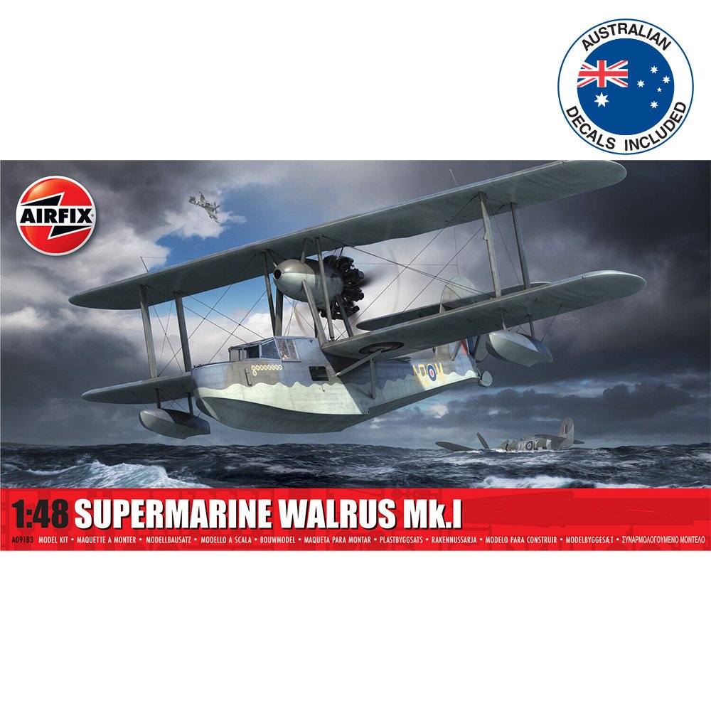 1:48 AIRFIX SUPERMARINE WALRUS MK.I Plastic Model Kit *Australian Decals*